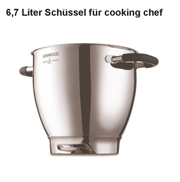 Edelstahlsch�ssel mit Griffen f�r Kenwood cooking chef