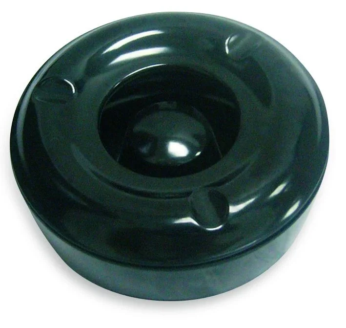Aschenbecher · 14,5 cm · Melamin · rund · Schwarz