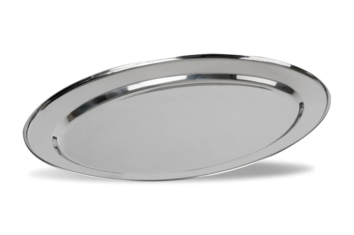 Tablett · 25 x 17,5 cm · Edelstahl · oval