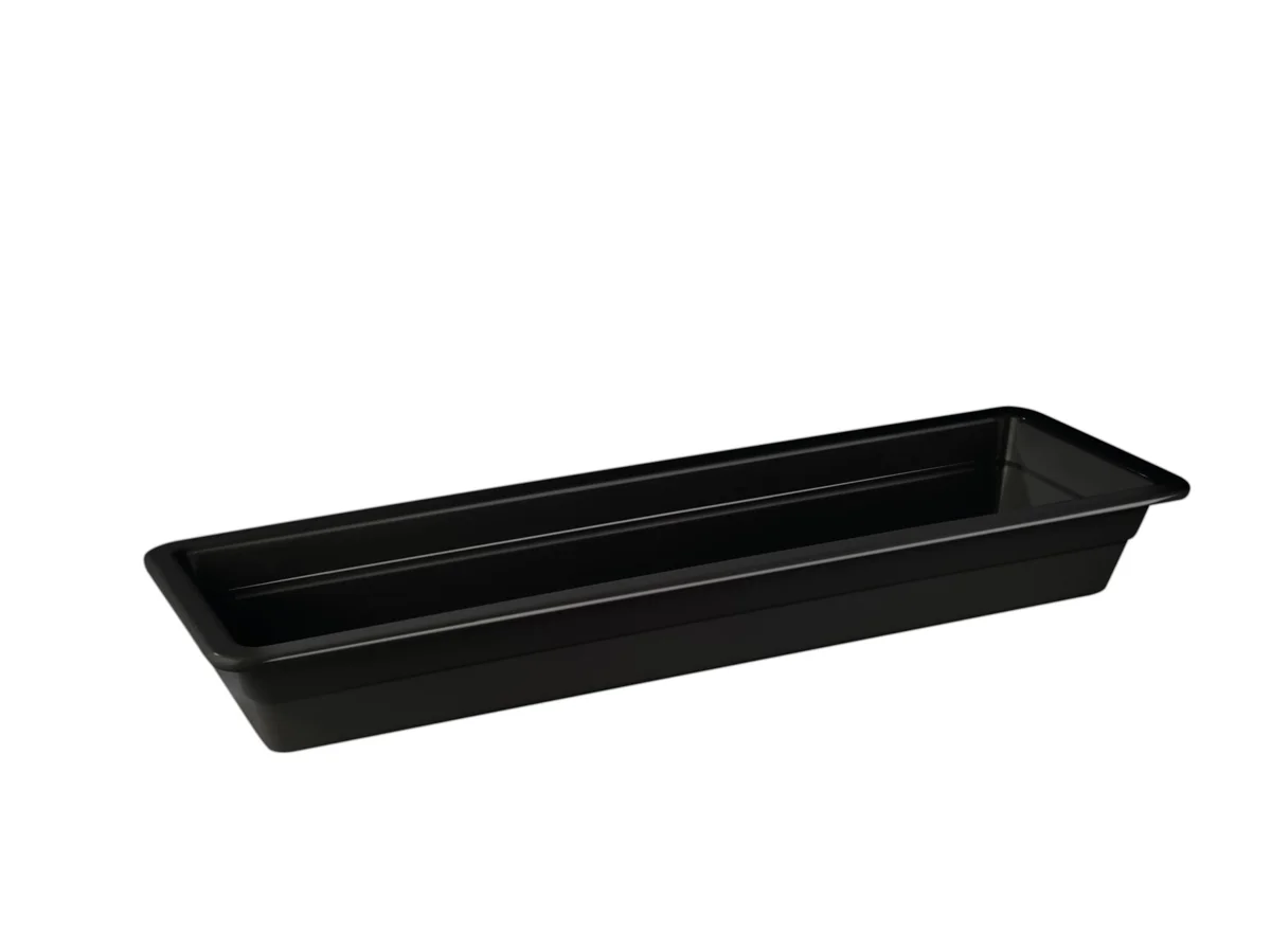 GN-Behälter · 65 mm · Melamin · GN 2/4 · Schwarz