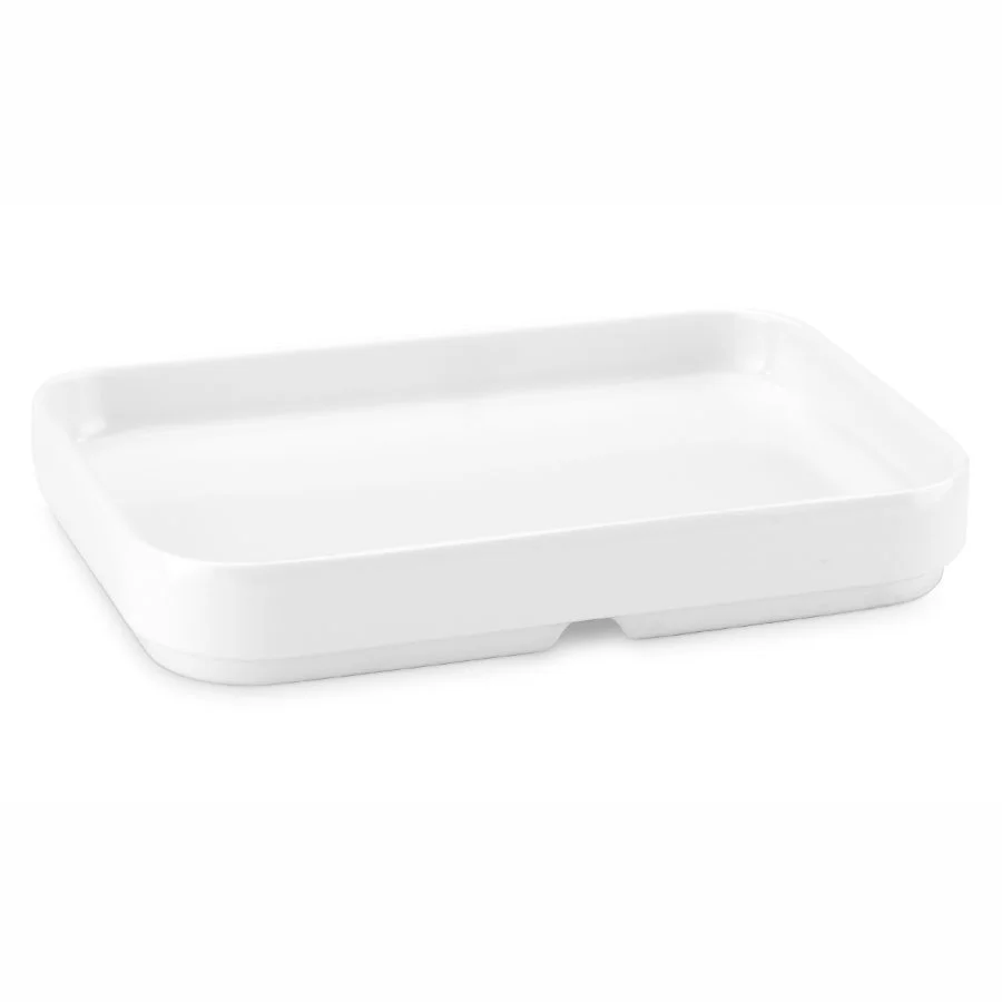 Mini-Tablett · 13 x 9 x 2 cm · Melamin · rechteckig · Weiß