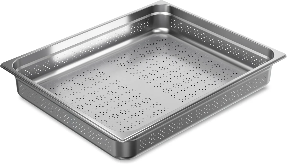 GN-PRO-Behälter · 20 mm · Edelstahl · gelocht · GN 2/1