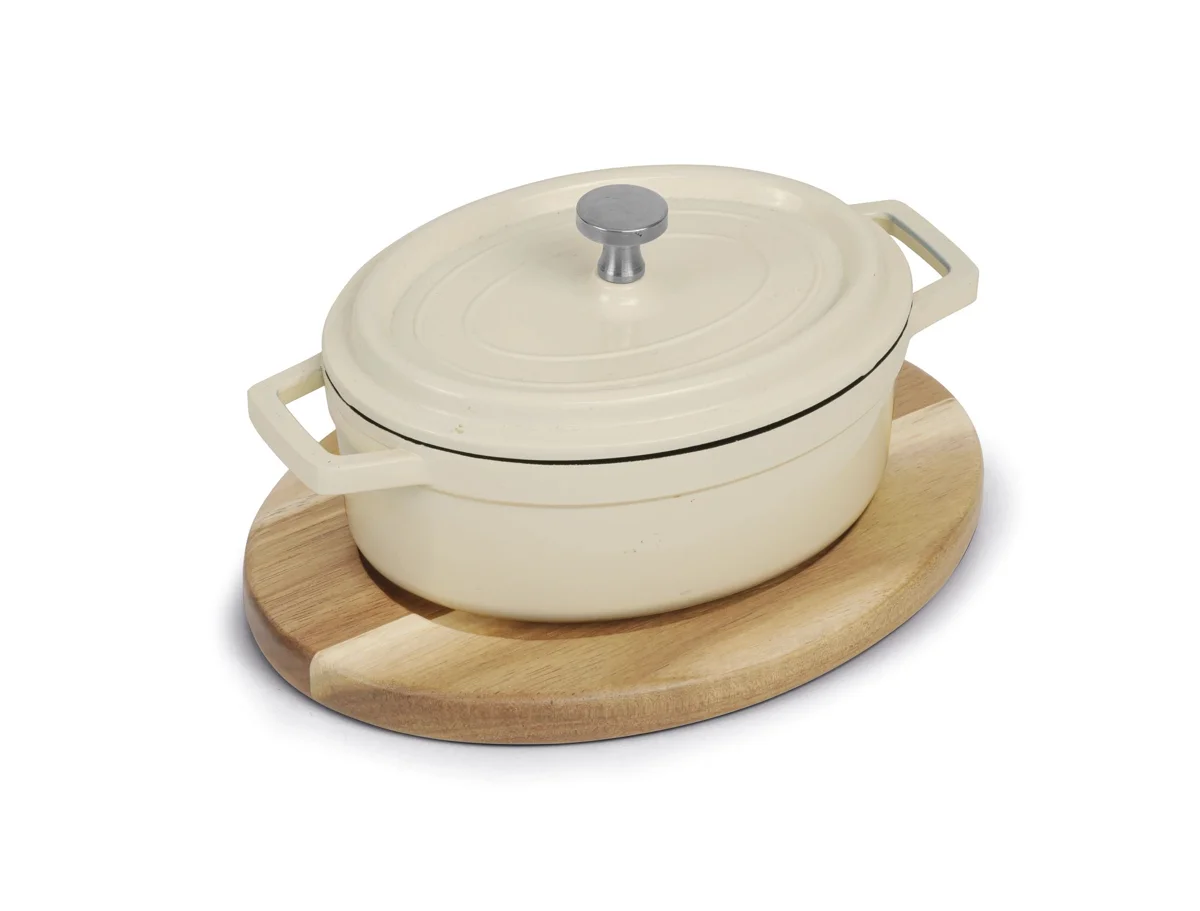Mini-Kasserolle · oval · Weiß