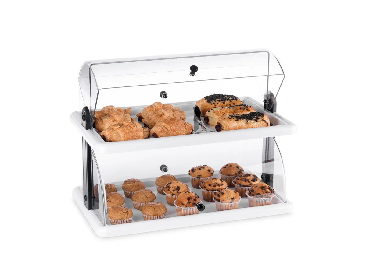 Präsentationsvitrine · rechteckig · Weiß