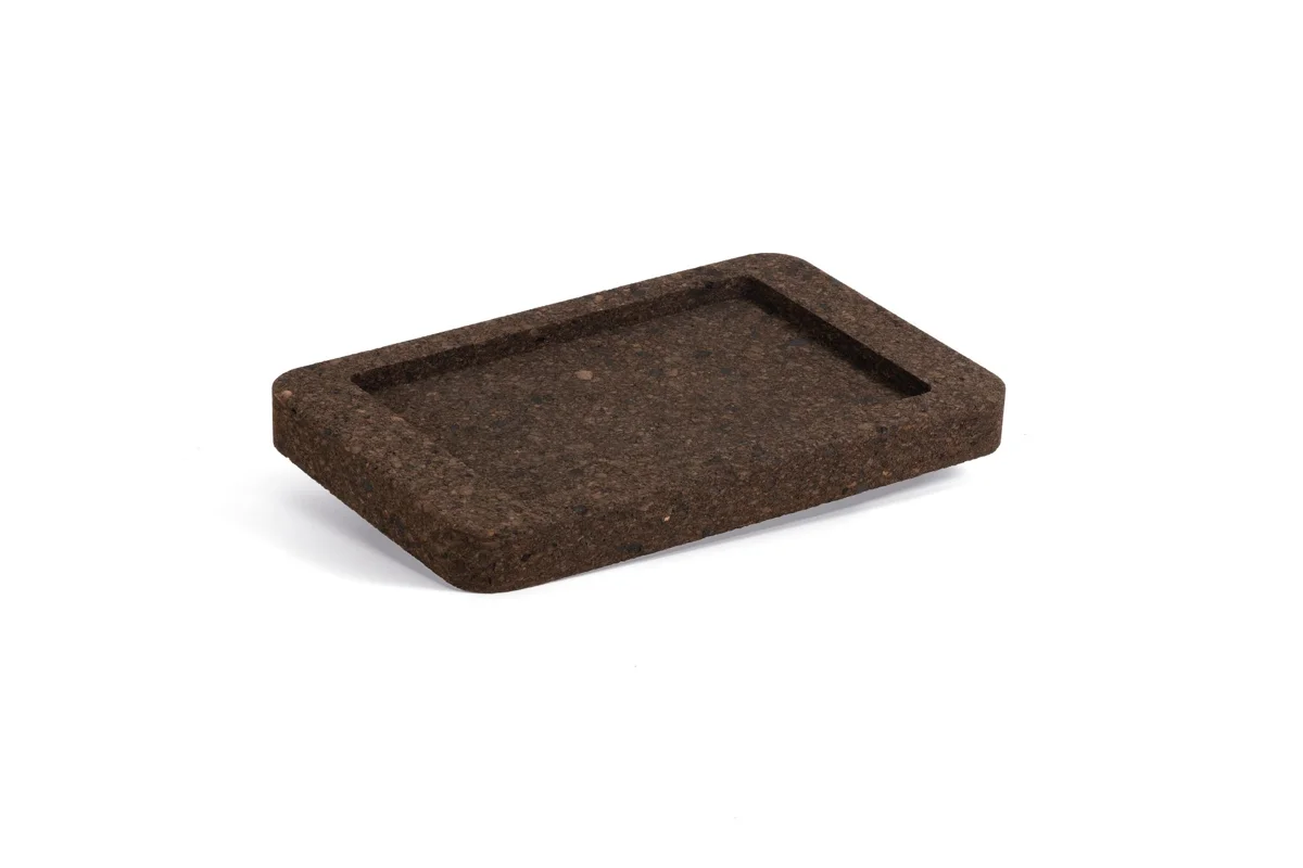 Tablett · 40 x 23 cm · Edelstahl · Braun