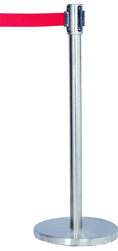 Absperrständer · 200 cm · Edelstahl · Rot