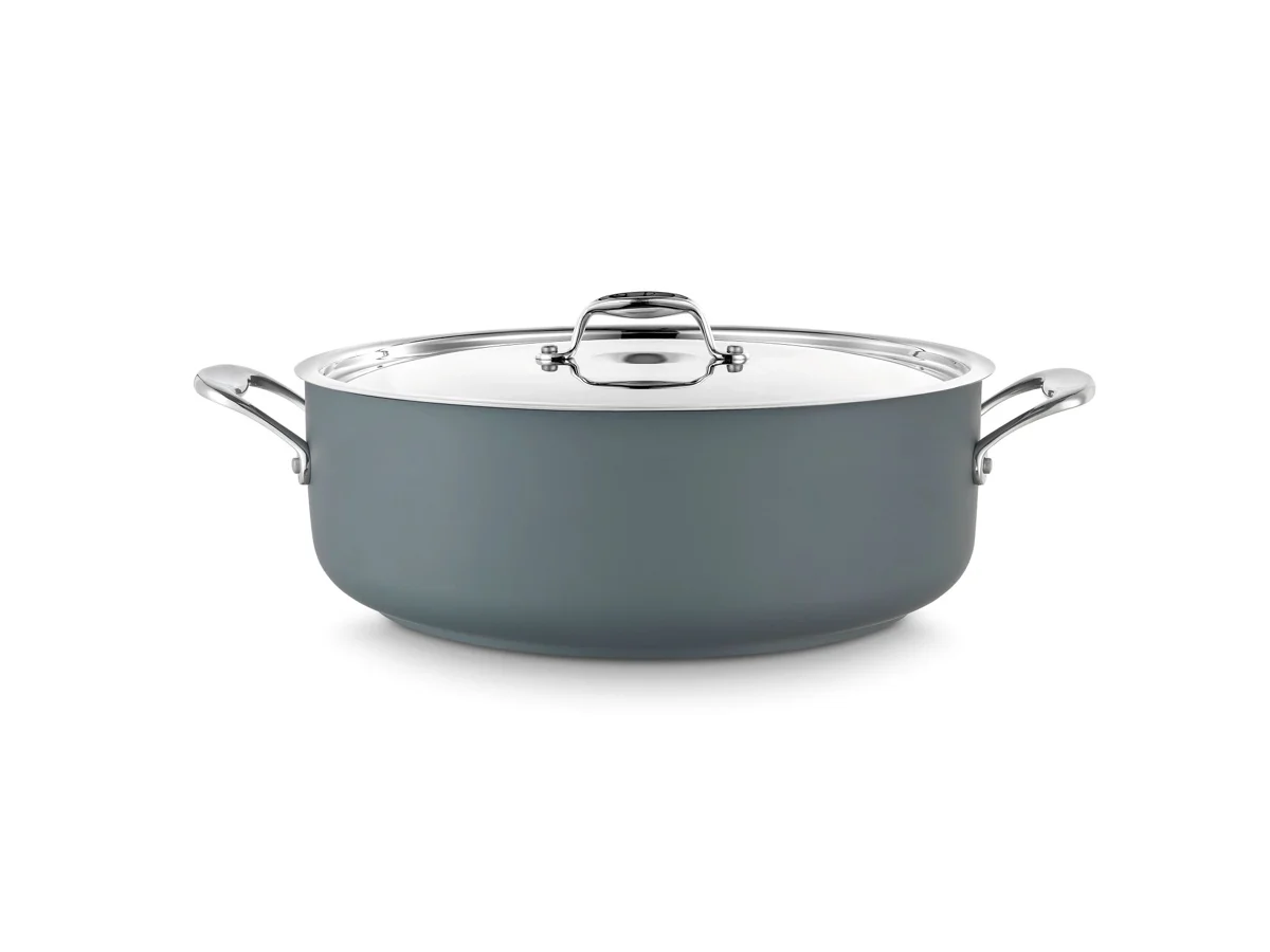 Kasserolle · 24 cm · Edelstahl · Grau