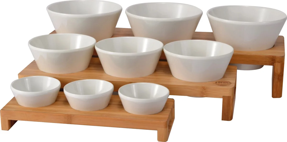 Schale Sharing · 40 x 13 x 6 cm · Melamin · Weiß