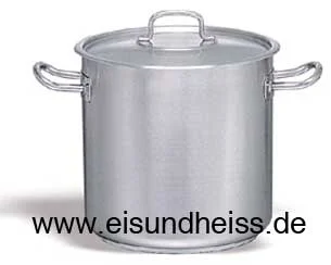 PUJADAS 16,5 Liter Edelstahl-Kochtopf mit Deckel