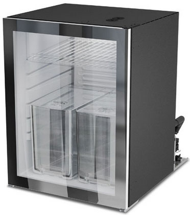 Milchkühlschrank MC75-GLASS – zwei 9-Liter-Behälter und Glastür
