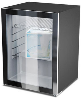 Bag-in-Box-Milchkühlschrank C60BiB-GLASS – 60 Liter mit Glastür