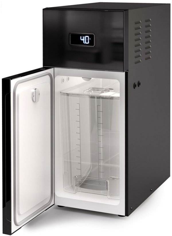 Milchkühlschrank MC24-DIG-DUO-BLACK – zwei Milchsorten mit je 7,5 Litern