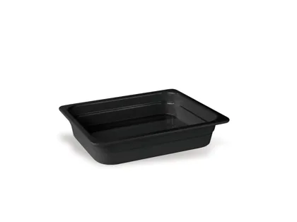 GN-Behälter · 65 mm · Melamin · GN 1/2 · Schwarz