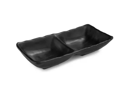 Mini-Tablett · 17,5 x 8,5 cm · Melamin · rechteckig · Schwarz