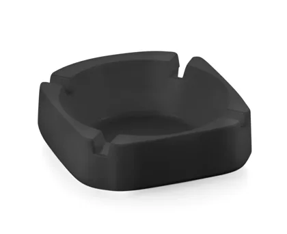 Aschenbecher · 9 cm · Melamin · quadratisch · Schwarz