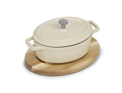Mini-Kasserolle · oval · Weiß