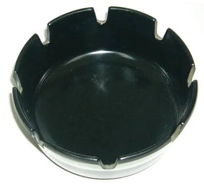 Aschenbecher · 10 cm · Melamin · rund · Schwarz