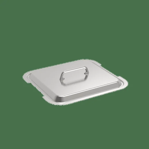 Kochdeckel 2/3 Edelstahl Griffaussparung